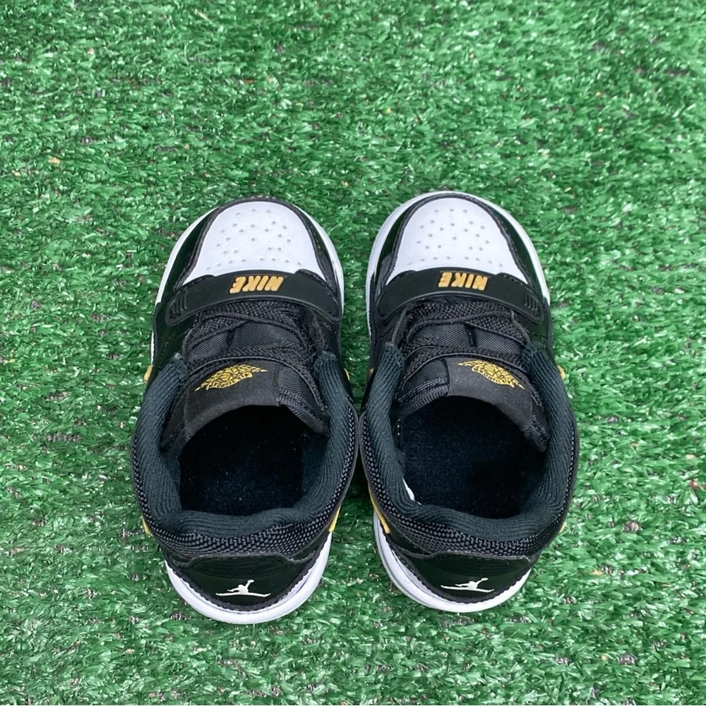 Nike Jordan Legacy 312 Low Sneakers (TD)‎ CD9056-071 Black Gold Toddler 5C - NEW